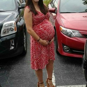 V neck floral dress